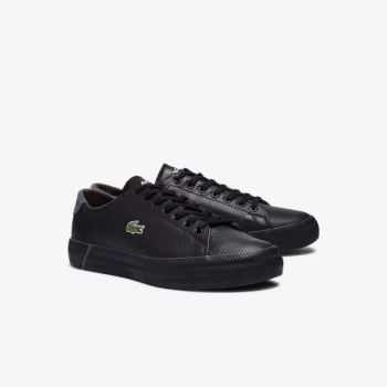 Lacoste Gripshot Tumbled Leather Sneakers - Tenisky Pánské Černé | CZ-seGtgn